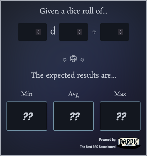 Simple Dice Calculator